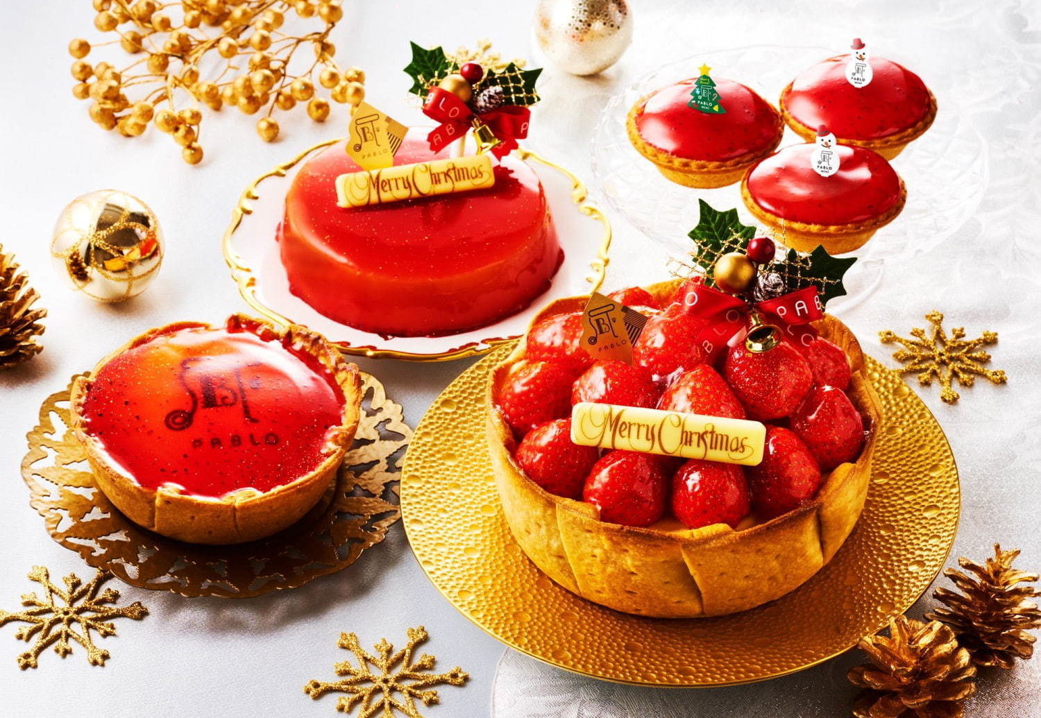 パブロから、クリスマス限定“たっぷりいちご”のチーズタルト パブロから、クリスマス限定“たっぷりいちご”のチーズタルト