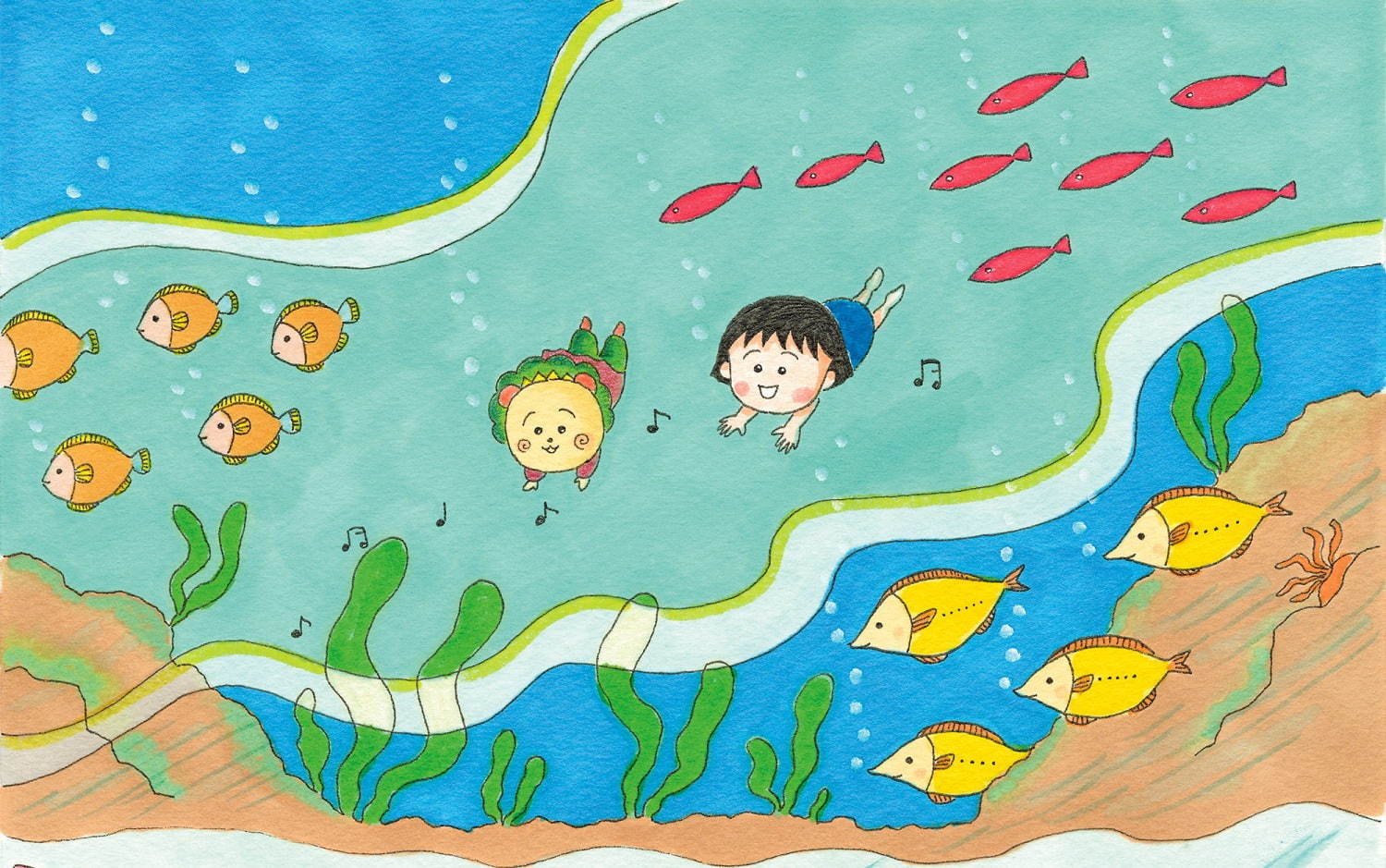 ちびまる子ちゃんとコジコジの絵本コラボグッズの「まる子とコジコジ おかわりフェア」 ちびまる子ちゃんとコジコジの絵本コラボグッズの「まる子とコジコジ おかわりフェア」