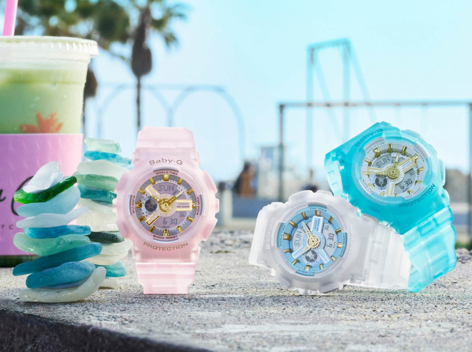BABY-Gの新作、浜辺の宝石“シーグラス”を表現した「シーグラス・カラーズ」 BABY-Gの新作、浜辺の宝石“シーグラス”を表現した「シーグラス・カラーズ」