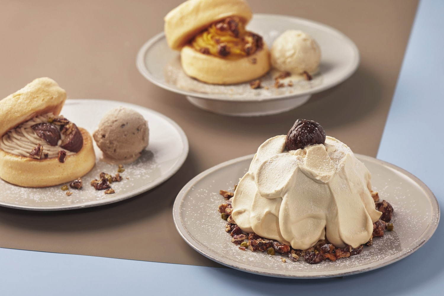 フリッパーズから、“ほうじ茶&栗のモンブラン”「奇跡のパンケーキ」 フリッパーズから、“ほうじ茶&栗のモンブラン”「奇跡のパンケーキ」