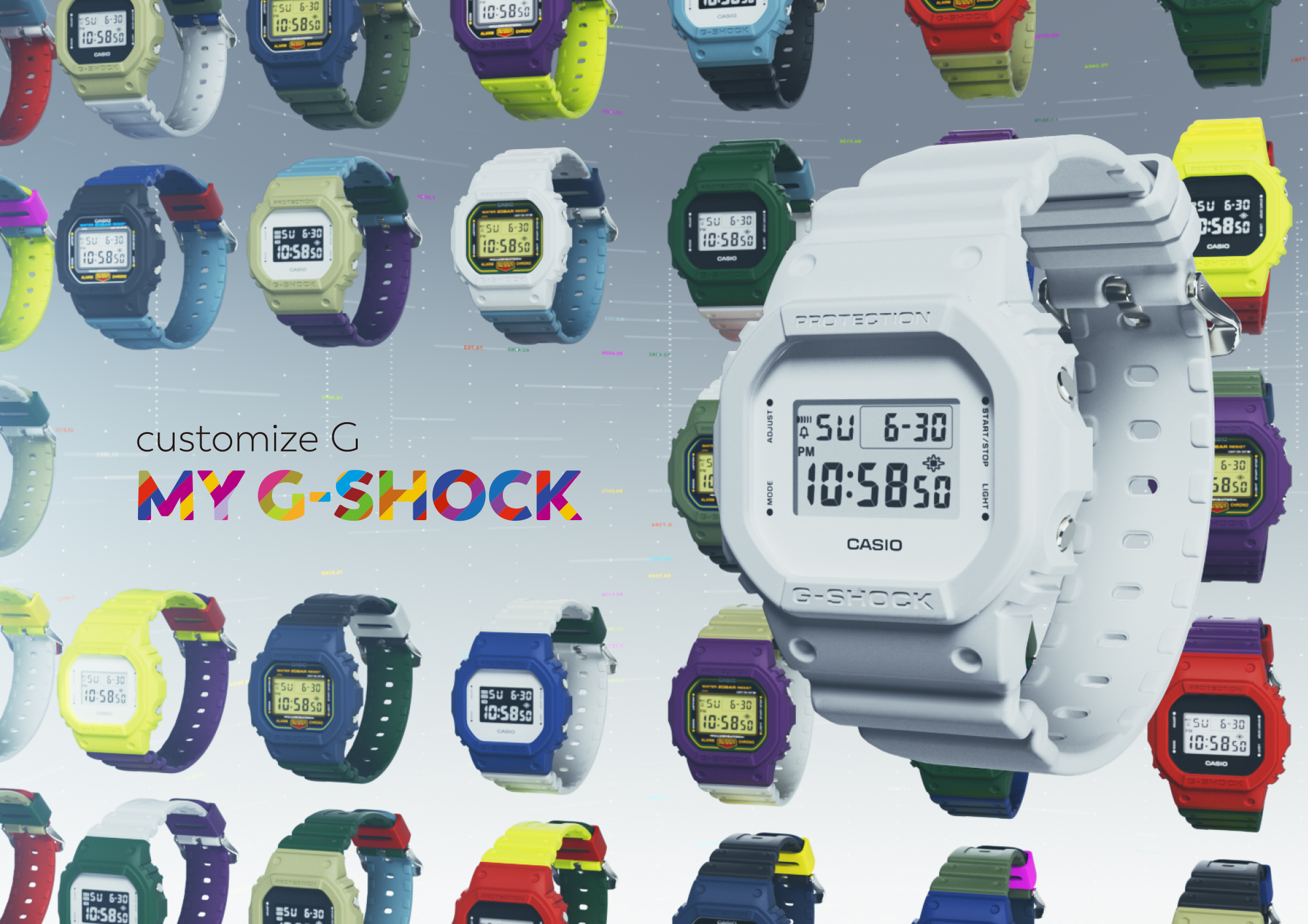 G-SHOCKから、約190万通りの組み合わせから自分好みの“G-SHOCK”が作れる『MY G-SHOCK』 G-SHOCKから、約190万通りの組み合わせから自分好みの“G-SHOCK”が作れる『MY G-SHOCK』