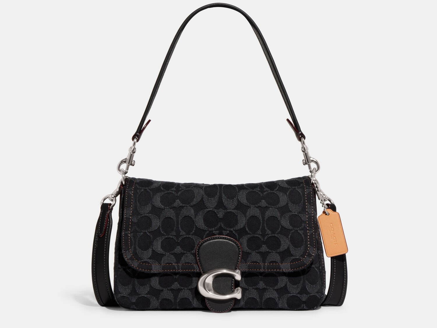 新品未使用】COACH コーチ シグネチャー デニムスカート ブラック 24 コーチから、濃淡を効かせたブラックデニムの 