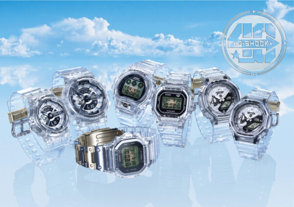 G-SHOCKから、スケルトン素材で内部部品を見せる『CLEAR REMIX』が発売！