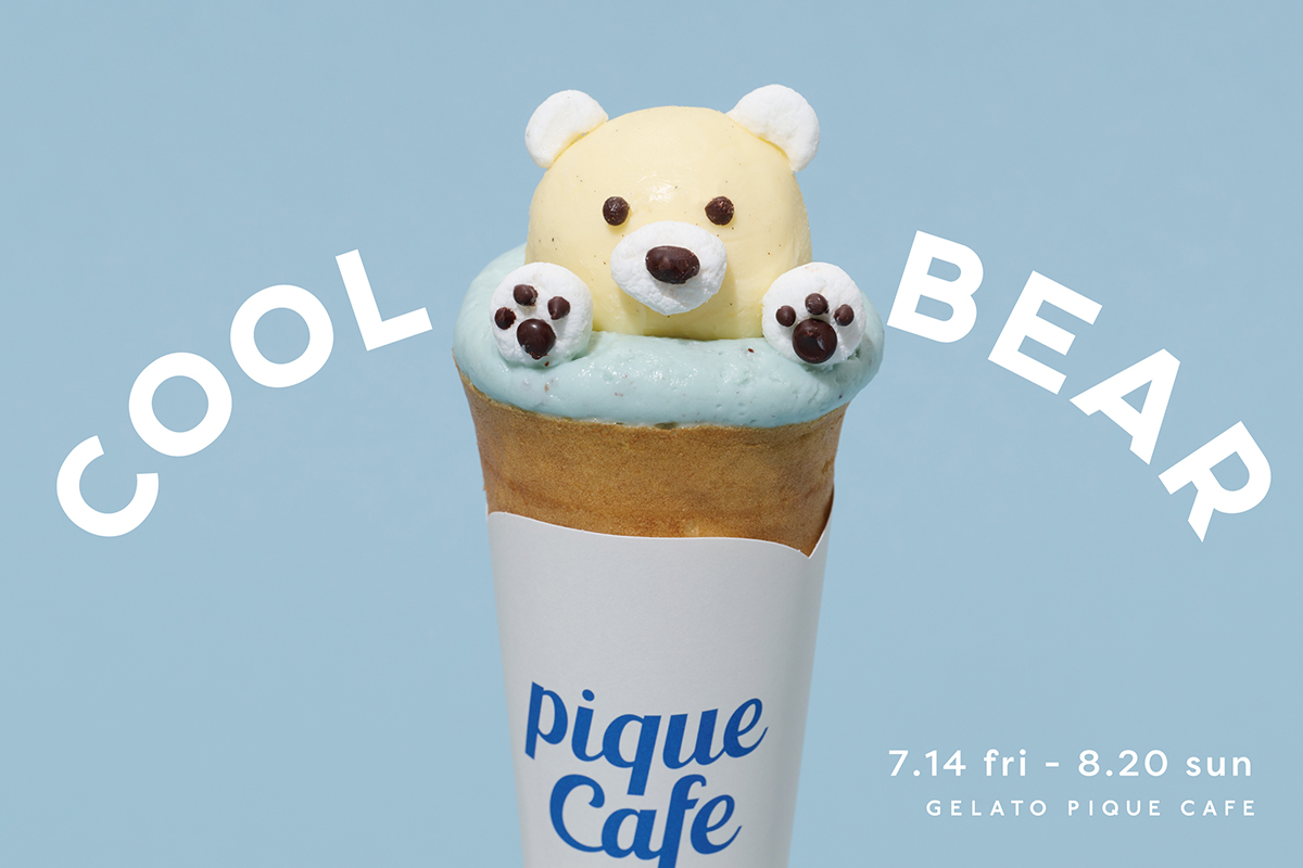 ジェラート ピケ カフェから、「シロクマクレープ」と「シャークソーダ