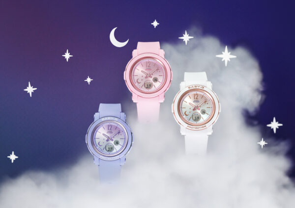 “BABY-G”から、夜空に輝く月と星をテーマにしたパステルカラーのウオッチが発売！