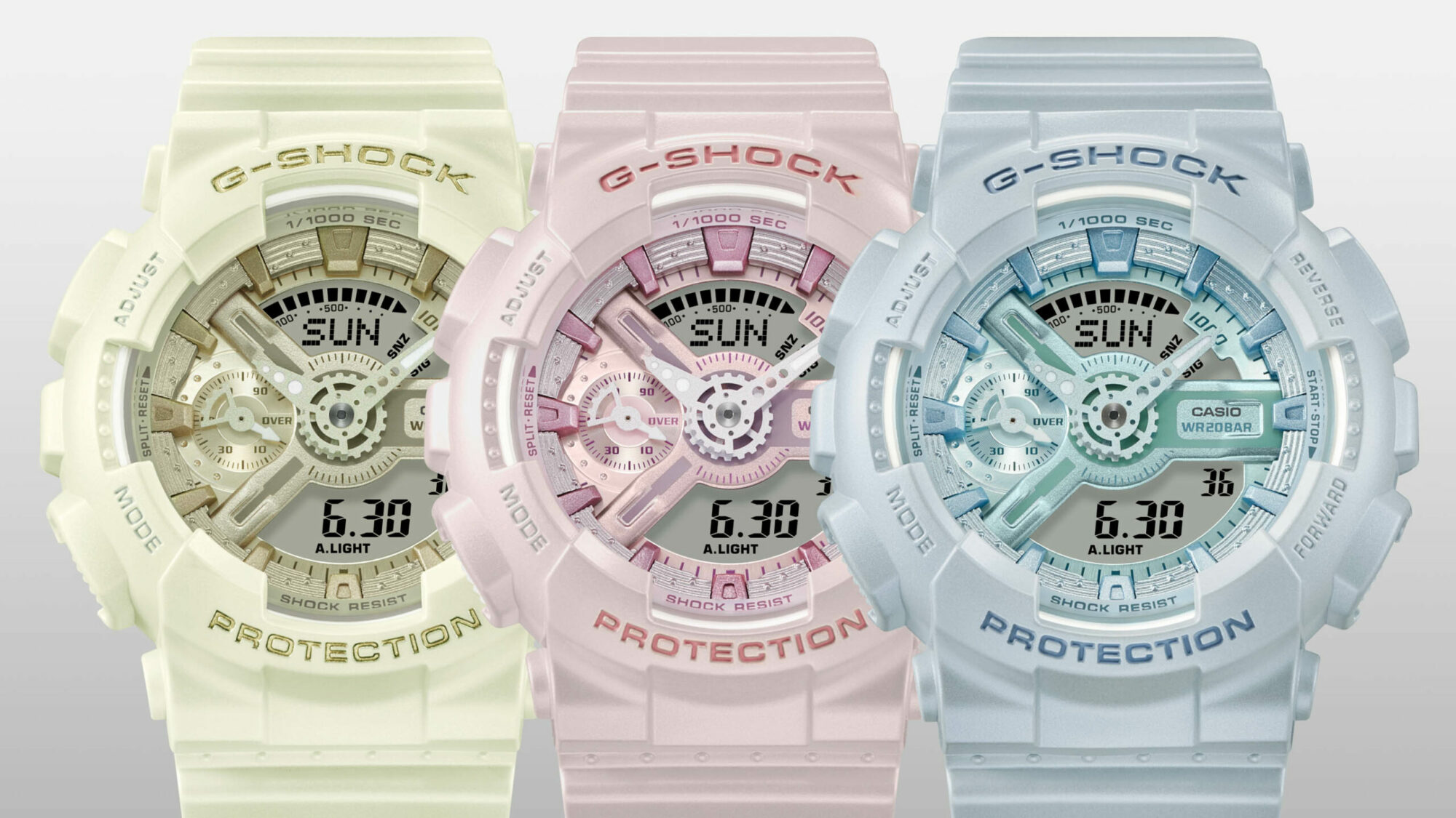 G-SHOCKから、シルクの質感を表現した偏光パールの優しい光沢が印象的