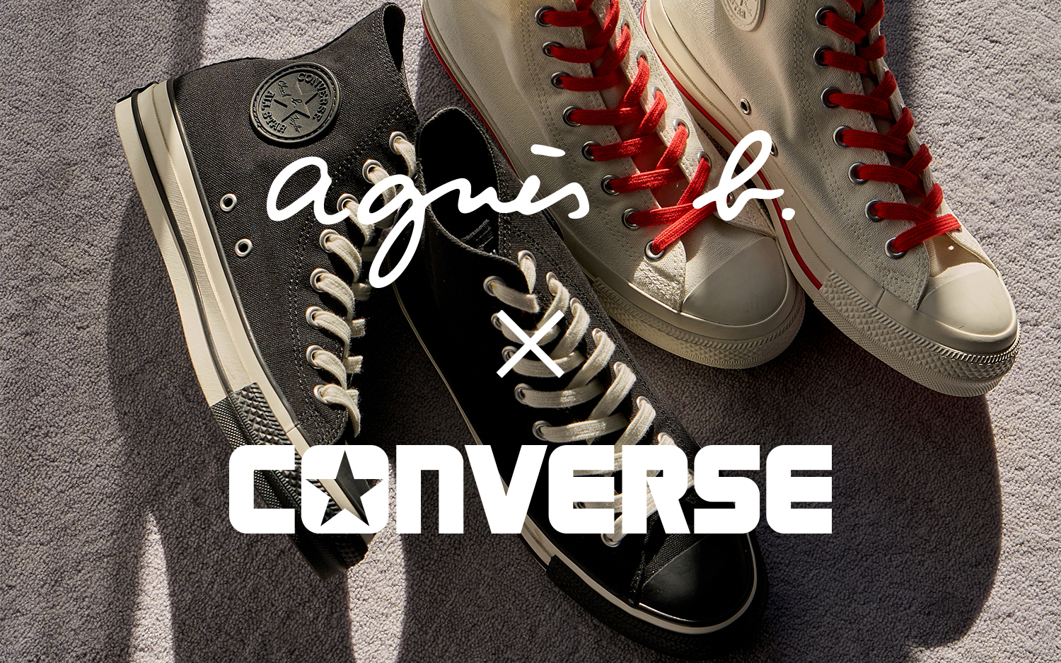 【Agnes b】コンバース CANVAS ALL STAR スニーカー agnes b. x CONVERSE コンバース CANVAS ALL STAR (R) HI / AB