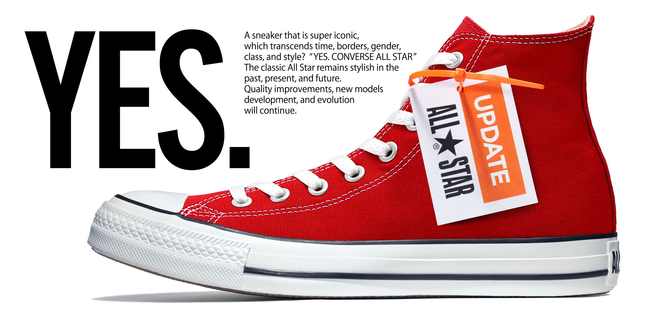 コンバースから、約四半世紀ぶりにリニューアルした「ALL STAR」に新色のレッドとネイビーが発売！