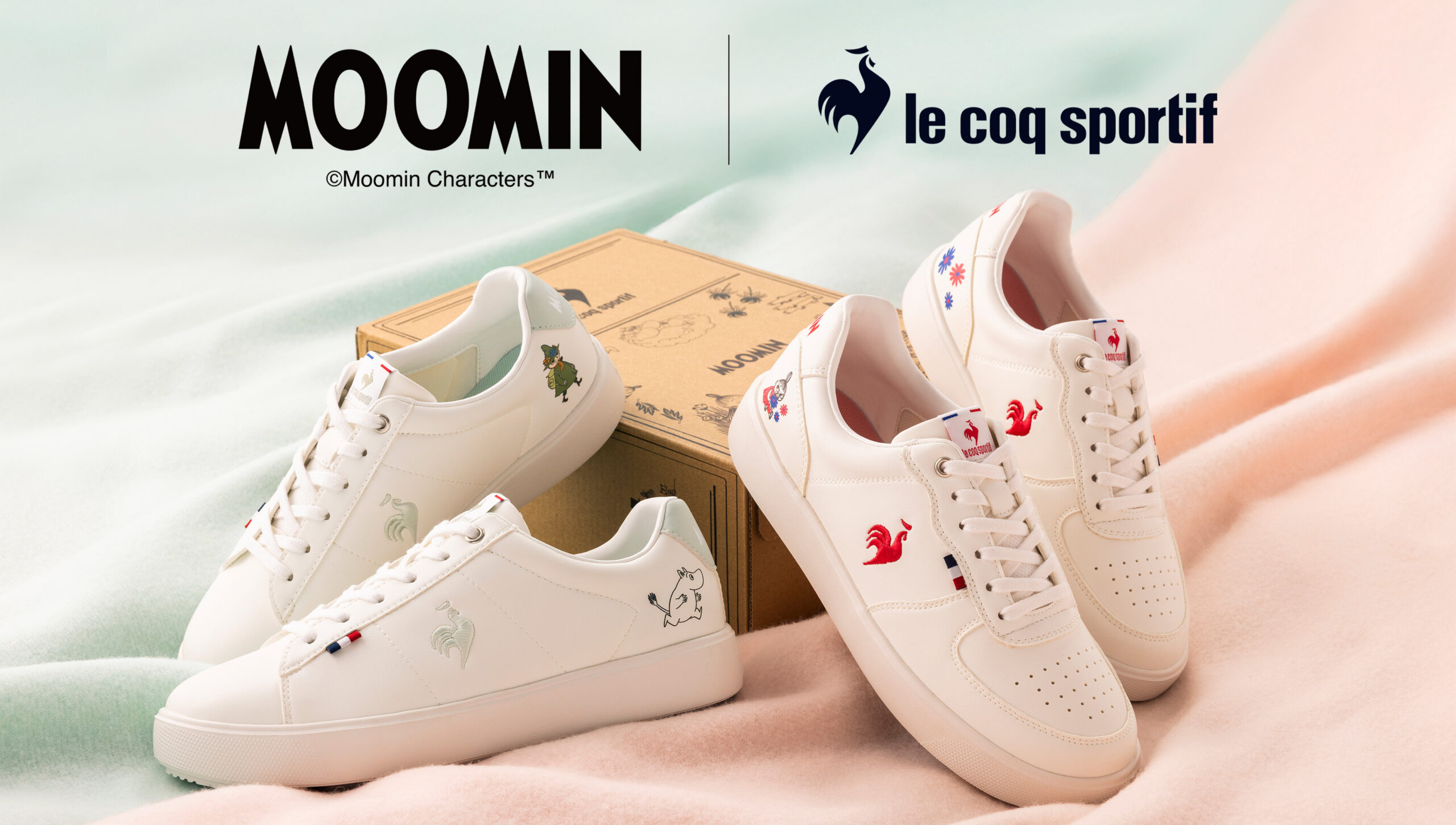 ルコックスポルティフから、ムーミンやリトルミイなどをあしらったスニーカーが発売！