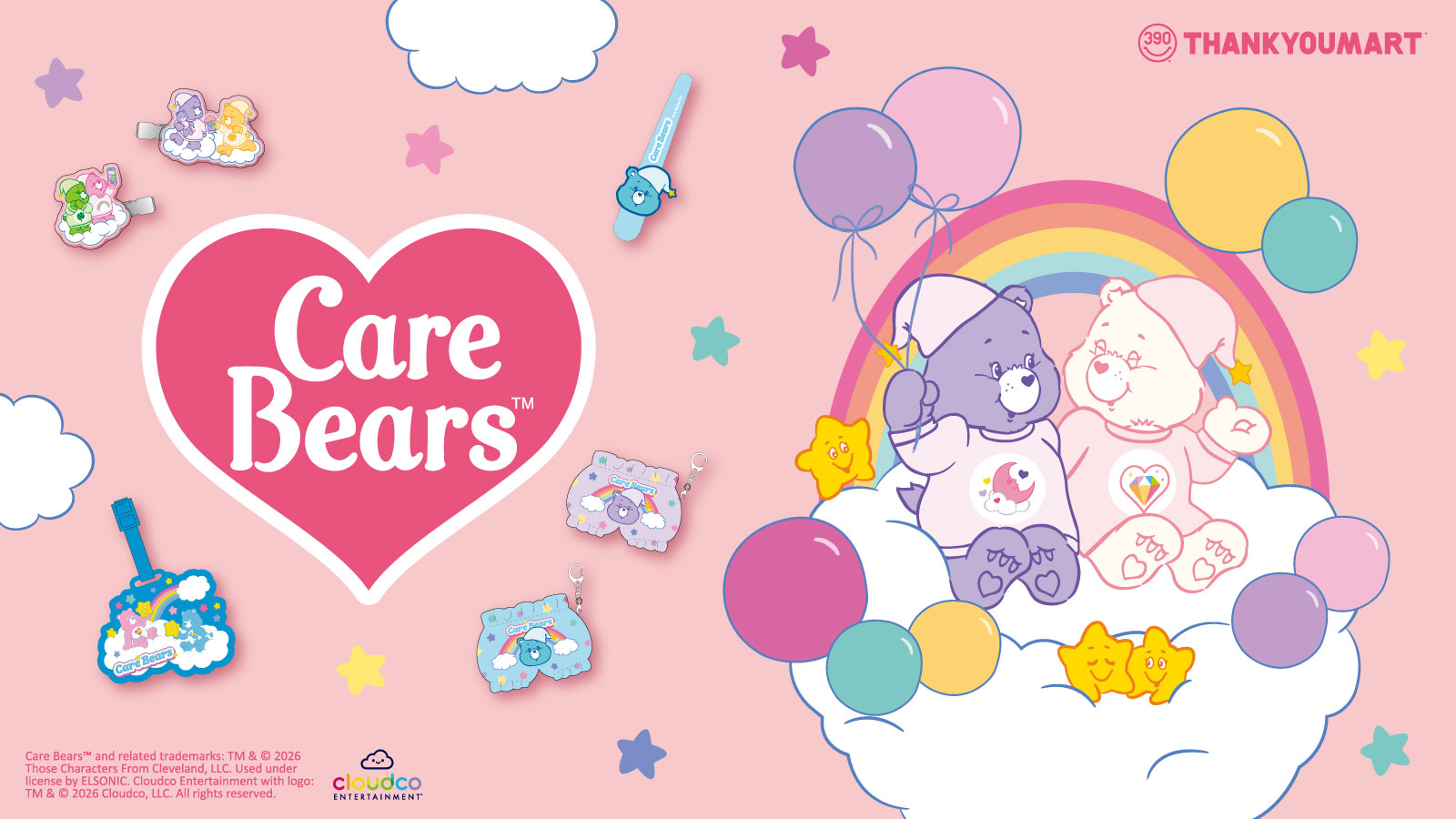 世界中で再ブーム！Care Bears™の最新コラボ雑貨がサンキューマートで発売！