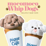 ジェラート ピケ カフェから、2匹の犬がクレープに変身「mocomoco Whip Dogs」が発売！