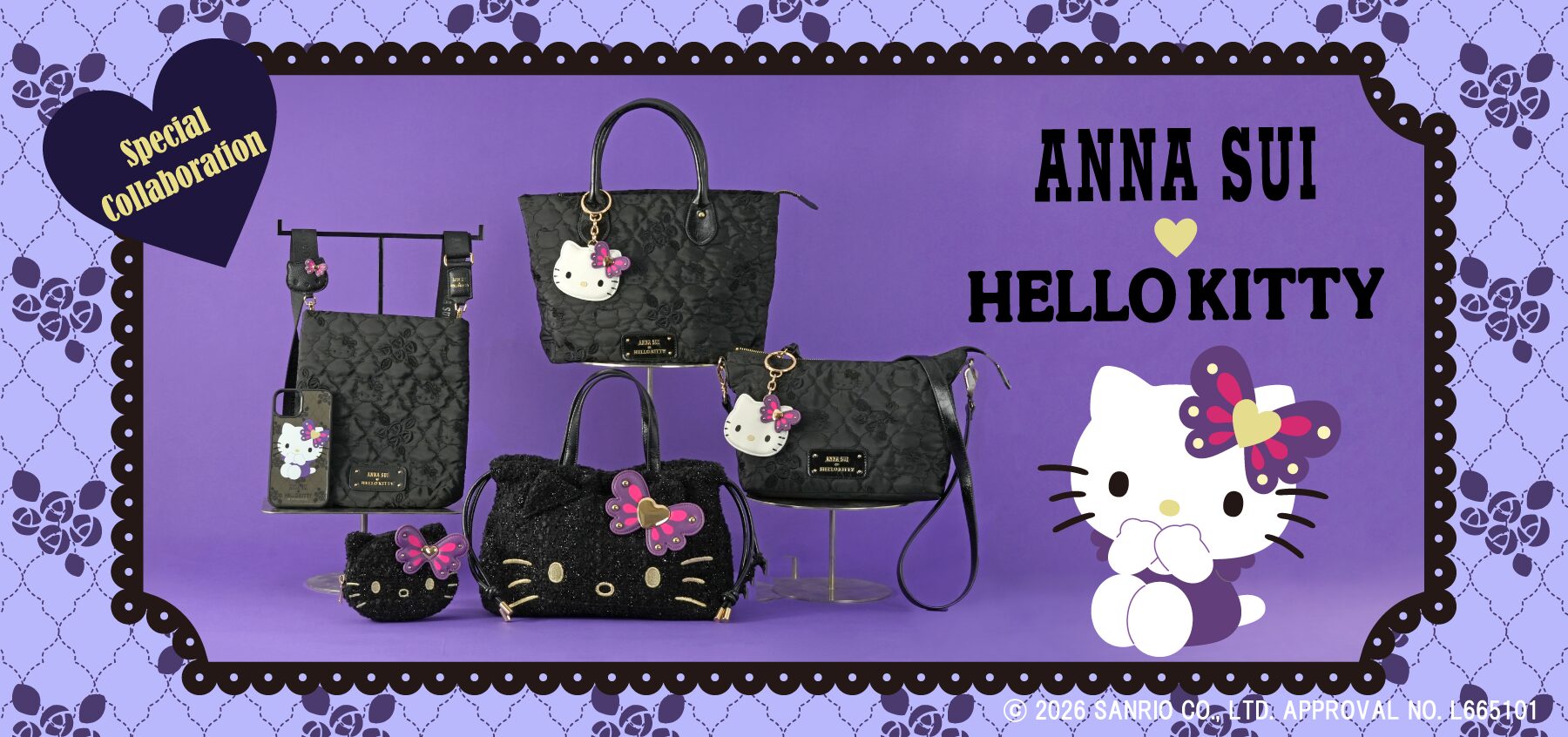 アナ スイ × HELLO KITTYコラボレーションアイテム第3弾が登場！