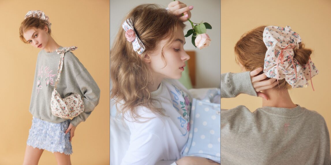 キャス キッドソンから、『Garden Bouquet』のハーフムーン型バッグやバレッタなどが発売！